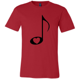 Loves Music with Clear Heart - Mens - On Light - Front