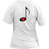 LOVE Music - Women V-neck - On Light - BACK