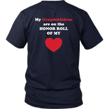 My Grandchildren Are On the Honor Roll of My Heart - Unisex - On Dark - BACK