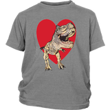 T-Rex with Heart - Youth - Front
