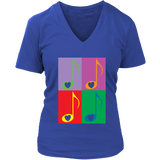 LOVE Music 4x - Women V-neck- Front