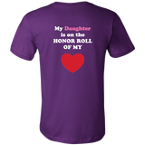 My Daughter is on the HONOR ROLL of my HEART - Mens - On Dark - BACK