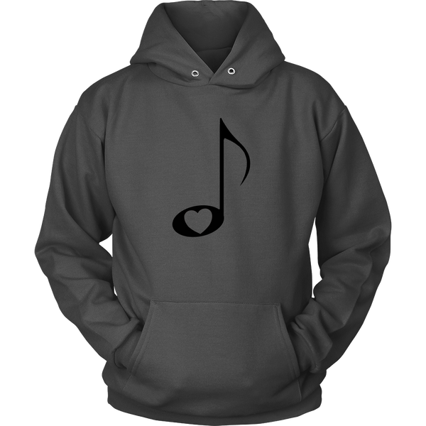 LOVE Music with Clear Heart - Hoodie - On Light - Front