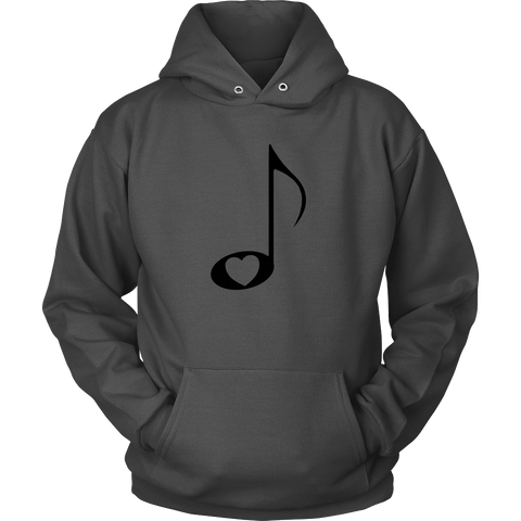 LOVE Music with Clear Heart - Hoodie - On Light - Front