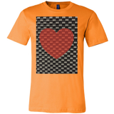 Red Heart on Metal Pattern - Mens - Front