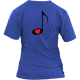 LOVE Music - Women V-neck - On Light - BACK