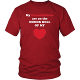 My Grandchildren are On the Honor Roll of My Heart - Unisex - On Dark - Front