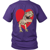 T-Rex with Heart- Unisex - On BACK