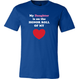 My Daughter is on the HONOR ROLL of my HEART - Mens - On Dark - Front