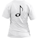 LOVE Music with Clear Heart - Women V-neck - On Light - BACK