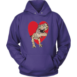 T-Rex with Heart - Hoodie - Front