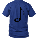 LOVE Music with Clear Heart - Unisex - On Light - BACK
