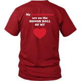 My Grandchildren Are On the Honor Roll of My Heart - Unisex - On Dark - BACK