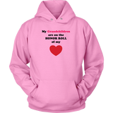 My Grandchildren are on the HONOR ROLL of my HEART - Hoodie - On Light - Front