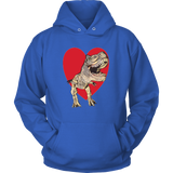 T-Rex with Heart - Hoodie - Front