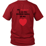 My Nephew is on the HONOR ROLL of my HEART - Unisex - On Light - BACK