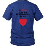 My Niece is on the HONOR ROLL of my HEART - Unisex - On Light - BACK