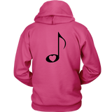 LOVE Music with Clear Heart - Hoodie - On Light - BACK