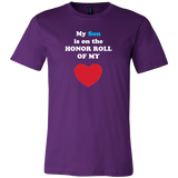 My Son is on the HONOR  ROLL of my HEART - Mens - On Dark - Front