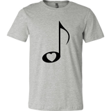 Loves Music with Clear Heart - Mens - On Light - Front