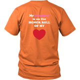 My Daughter is on the HONOR ROLL of my HEART - Unisex - On Dark - BACK