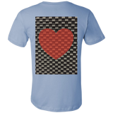 Red Heart on Metal Pattern - Mens - BACK