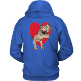 T-Rex with Heart - Hoodie - On BACK