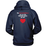 My Grandchildren are on the HONOR ROLL of my HEART - Hoodie - On Dark - BACK