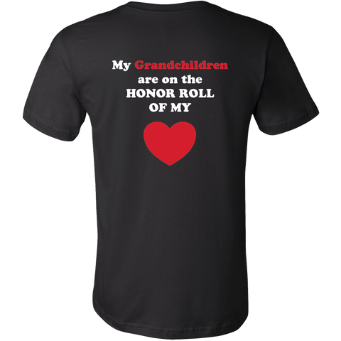 My Grandchildren are on the HONOR of my HEART - Mens - On Dark - BACK