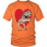 T-Rex with Heart- Unisex - Front