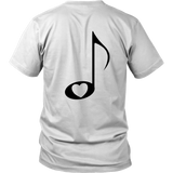 LOVE Music with Clear Heart - Unisex - On Light - BACK