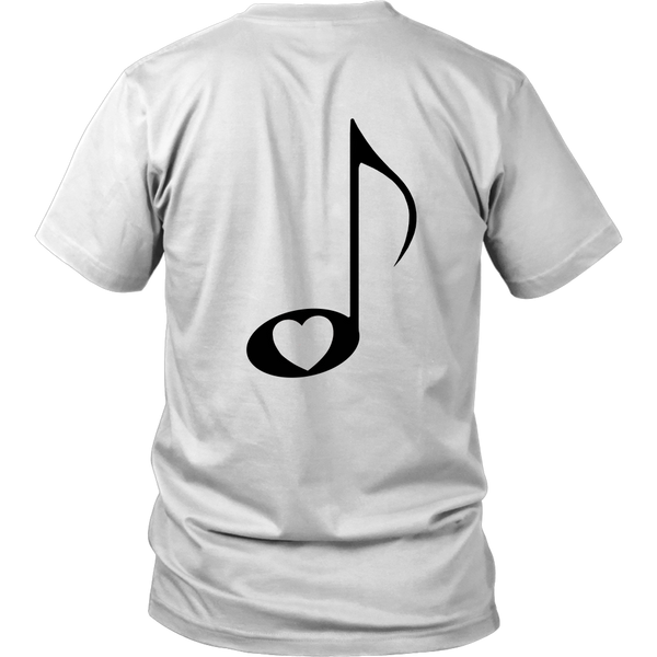 LOVE Music with Clear Heart - Unisex - On Light - BACK