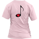 LOVE Music - Women V-neck - On Light - BACK