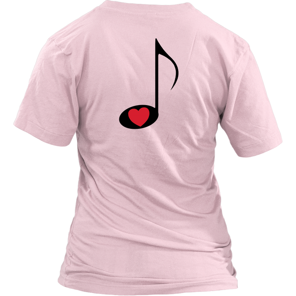 LOVE Music - Women V-neck - On Light - BACK