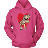 T-Rex with Heart - Hoodie - Front