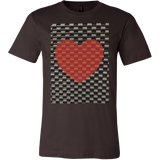 Red Heart on Metal Pattern - Mens - Front