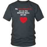 My Grandchildren are On the Honor Roll of My Heart - Unisex - On Dark - Front