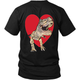 T-Rex with Heart- Unisex - On BACK