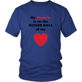 My Nephew is on the HONOR ROLL of my HEART - Unisex - On Light - Front