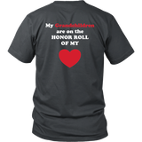 My Grandchildren Are On the Honor Roll of My Heart - Unisex - On Dark - BACK