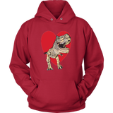 T-Rex with Heart - Hoodie - Front