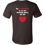 My Grandchild is on the HONOR ROLL of my HEART - Mens - On Dark - BACK