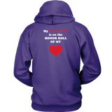 My Grandchild is on the HONOR ROLL of my HEART - Hoodie - On Dark - BACK