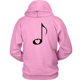 LOVE Music with Clear Heart - Hoodie - On Light - BACK