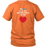 My Son is on the HONOR ROLL of my HEART - Unisex - On Dark - BACK