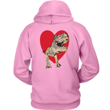 T-Rex with Heart - Hoodie - On BACK