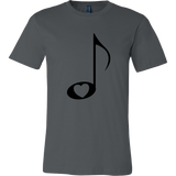 Loves Music with Clear Heart - Mens - On Light - Front