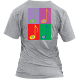 LOVE Music 4x - Women V-neck- BACK