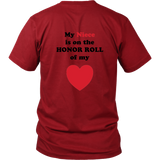 My Niece is on the HONOR ROLL of my HEART - Unisex - On Light - BACK