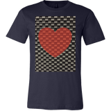 Red Heart on Metal Pattern - Mens - Front